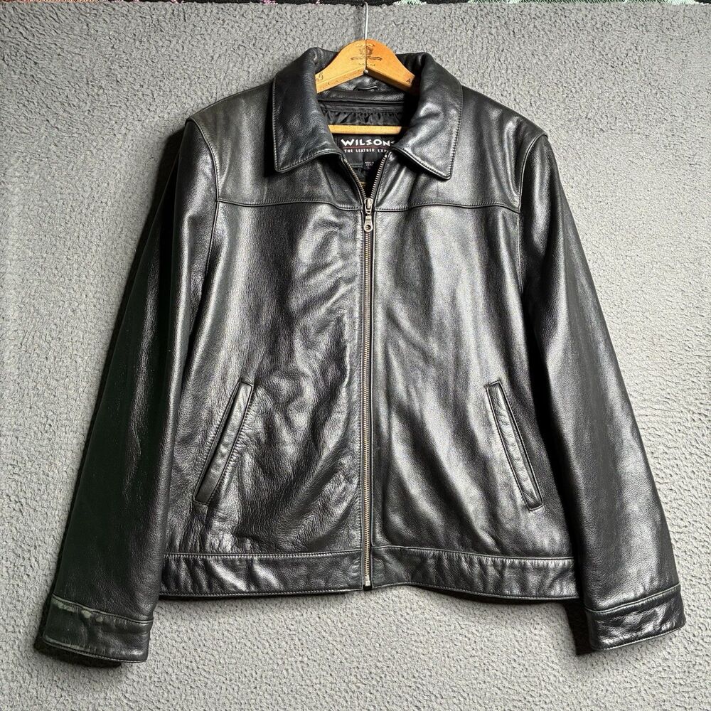 Y2K Wilsons Leather Jacket Womens Medium Thinsulate Removable Liner Bomber